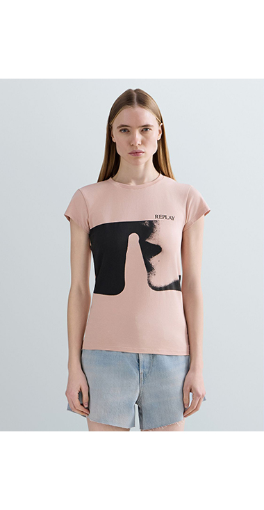 ストレッチコットングラフィックTシャツ